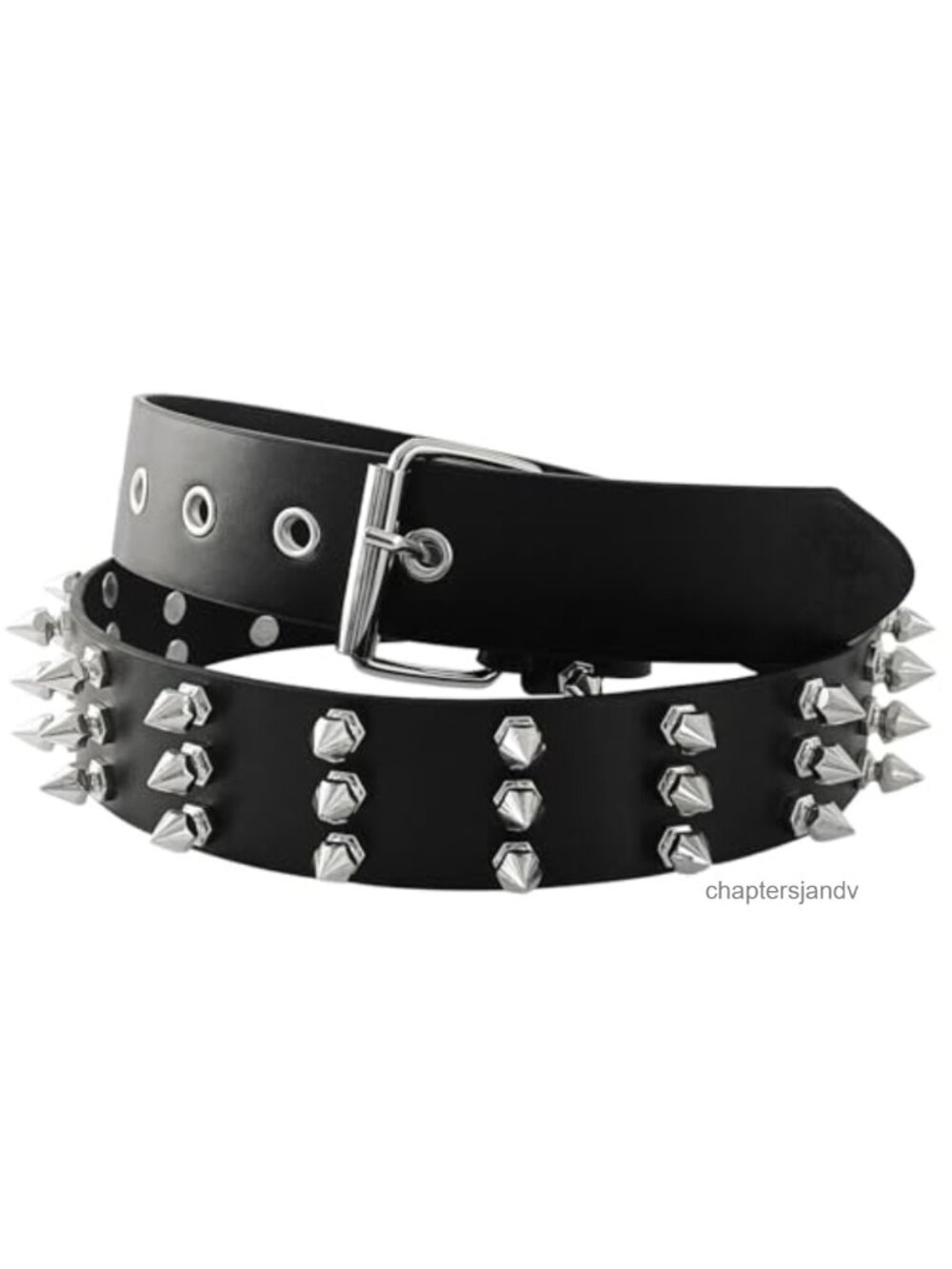 Punk Studded Rivet Belt PU Leather Unisex Halloween Cosplay Costume Accessory